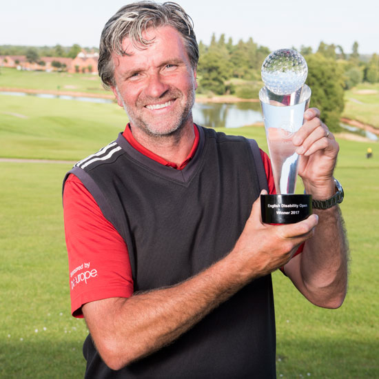 Last year’s winner of the English Disability Open Kevin Harmison 
Picture by Leaderboard Photography
