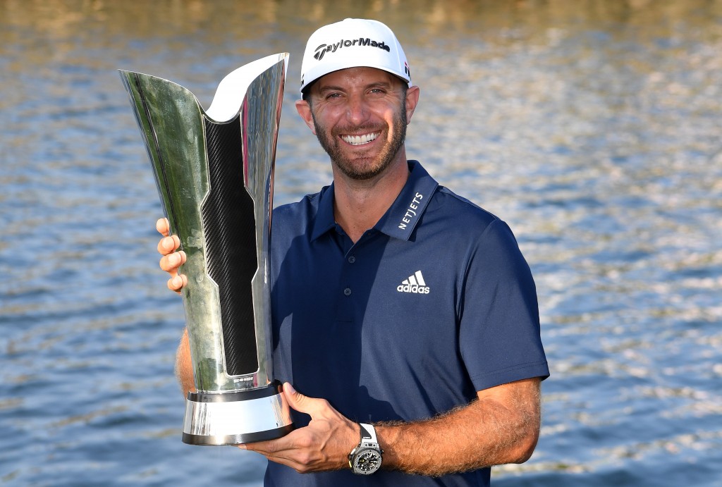 Dustin Johnson who finished with back-to-back birdies to beat China’s Haotong Li in the inaugural Saudi International