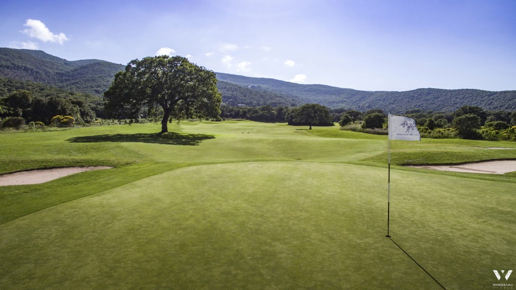 Hole 13, the Signature Hole, of Argentario Golf Course