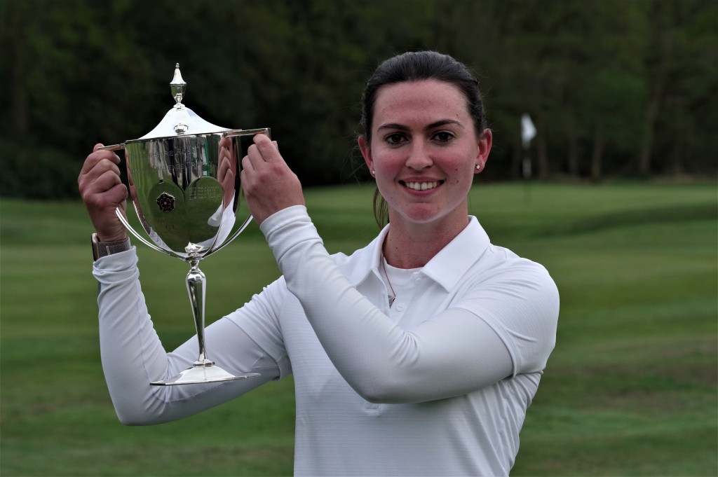 Castle Royle’s Cara Gainer who claimed the 47th Hampshire Rose to deny Waterlooville’s Kerry Smith a record fourth victory at North Hants.