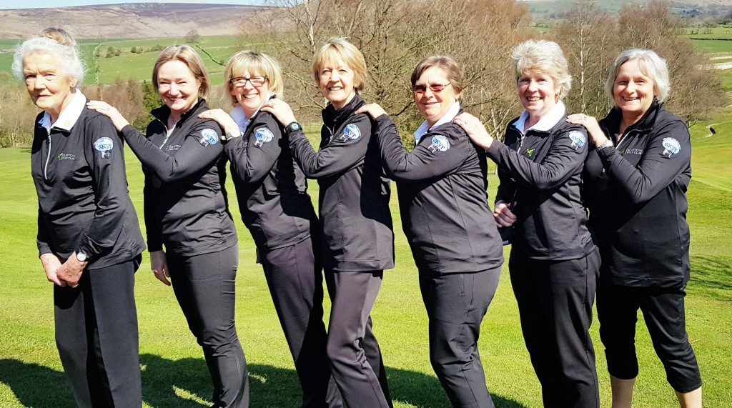 Skipton Golf Club Ladies section B team members are pictured in their new Hesper Farm Skyr-sponsored team tops. Lady captain Carolyn Murphy is third from left and vice-captain Janet Emmett second from right.