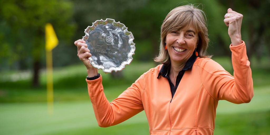 Bromborough’s Caroline Berry beat Sussex’s Paula Carver to win her second English Senior Women’s Championship at Enville GC. Picture by LEADERBOARD PHOTOGRAPHY