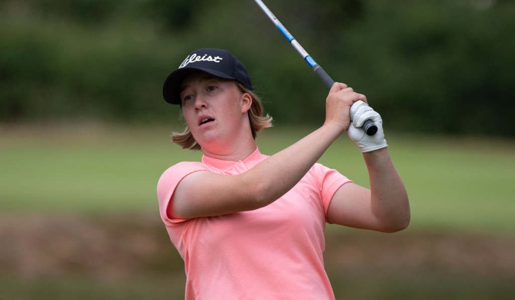 Mill Green’s Ellen Hume is riding high at the English Women’s Amateur Championship after returning from the USA where she is studying at Charleston Southern University. Picture by LEADERBOARD PHOTOGRAPHY