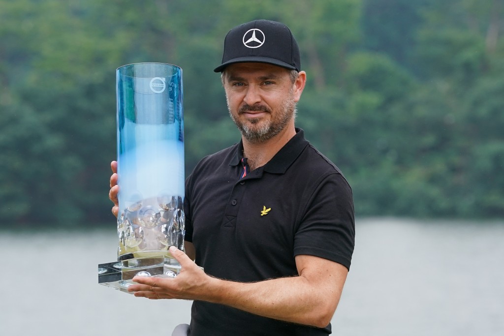 Finland’s Mikko Korhonen claimed his second European Tour win beating Frenchman Benjamin Hebert in a play-off at the 25th anniversary edition of the Volvo China Open, at Genzon Golf Club. PIcture by GETTY IMAGES