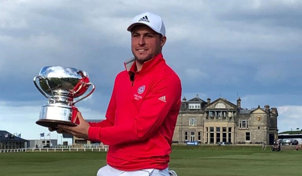 Saunton’s Jake Burnage the winner of the 2019 St Andrews Links Trophy, at St Andrews Old Course