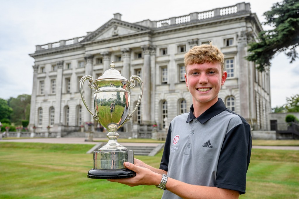 2019 Carris Trophy winner Ben Schmidt, from Rotherham Golf Club, at Moor Park Golf Club