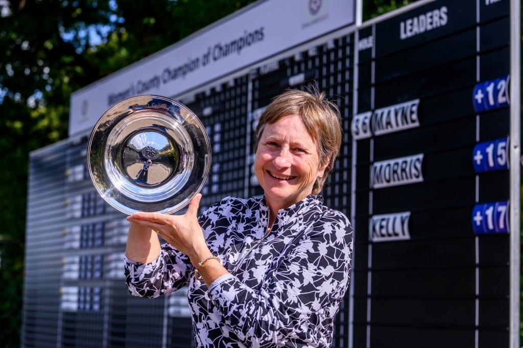 Somerset Amanda Mayne, from Saltford Golf Club, the 2019 English Senior Women’s County Champion of Champions