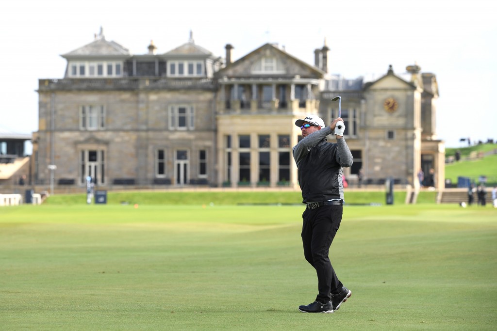 South African Justin Walters playing the Old Course at St Andrews in the 2019 Alfred Dunhill Links