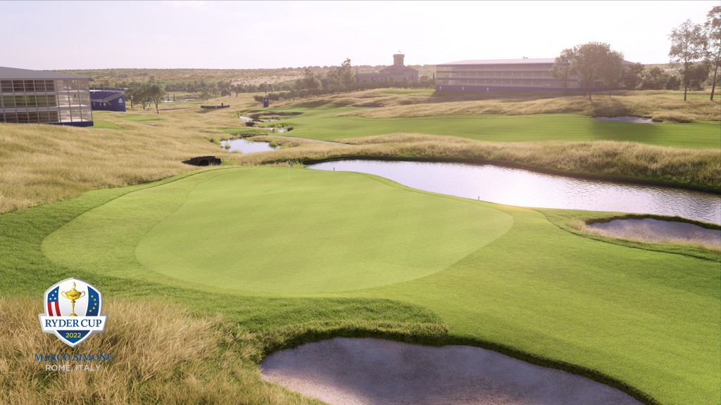 The 16th hole at Italy’s Marco Simone Golf & Country Club which will host the 2022 Ryder cup