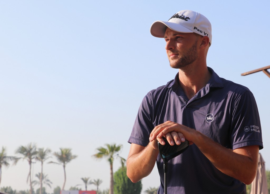 Switzerland’s Marco Iten playing in the first round of the 2019 Ras Al Khaimah Open on the MENA Tour