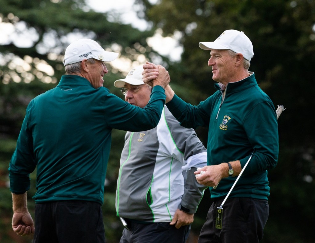 Sussex Seniors golfer Mark Logan (right)
