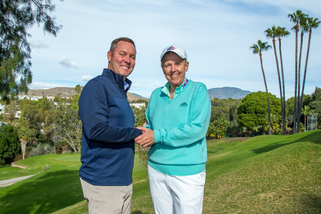 LPGA commissioner Mike Wha and LET chairwoman Marta Figueras Dotti