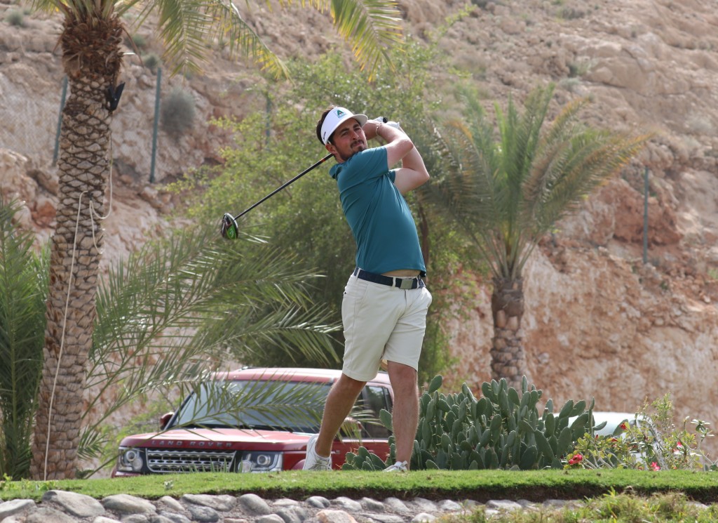 Kent’s Alfie Plant in the first round of the 2020 Ghala Open on the MENA TOUR , in Muscat, Oman
