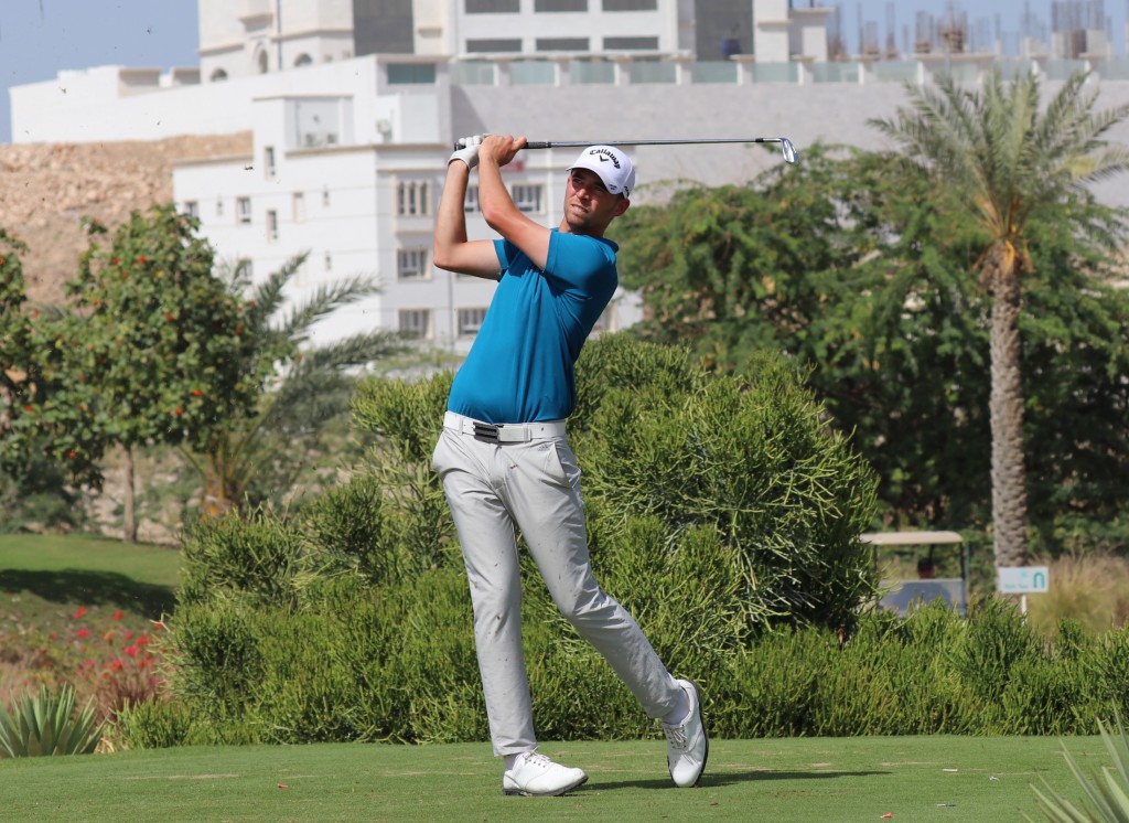 Left-hander Bailey Gill, from Lindrick Golf Club playing in the final round of the 2020 Ghala Open, at Ghala Golf Club, Muscat, Oman