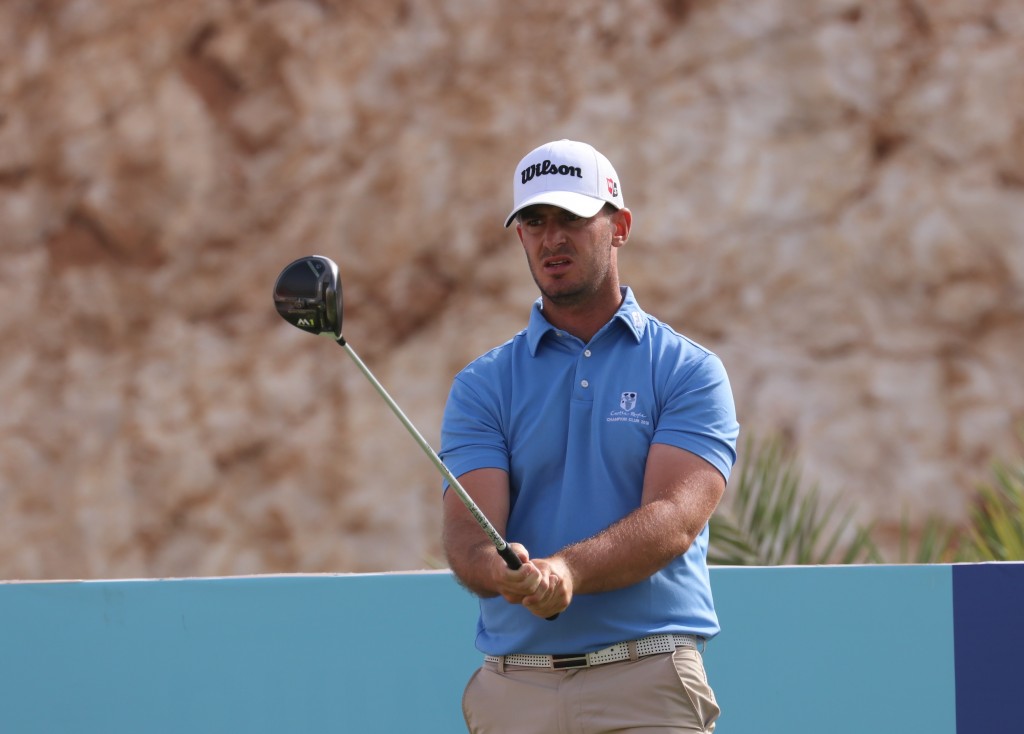Castle Royle’s David Langley, the second round leader of the 2020 MENA Tour Ghala Open, in Muscat, Oman