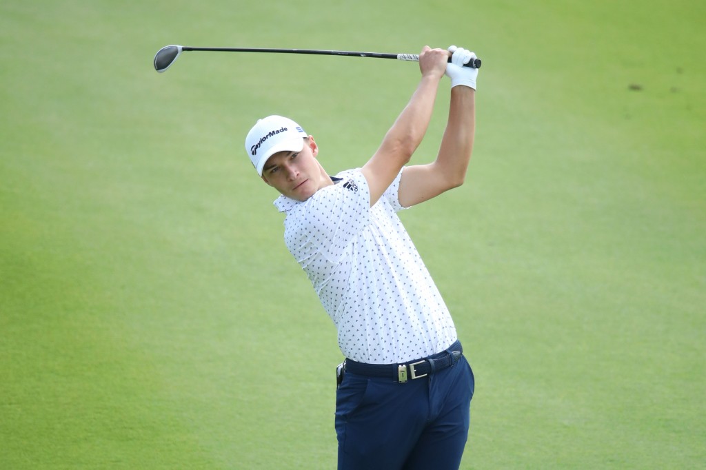 Denmark’s Rasmus Højgaard who shared the second round lead the 2020 Oman Open with Stephen Gallacher