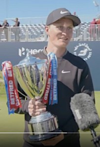 2019 Betfred British Masters winner Marcus Kinhult at Hillside GC, in May