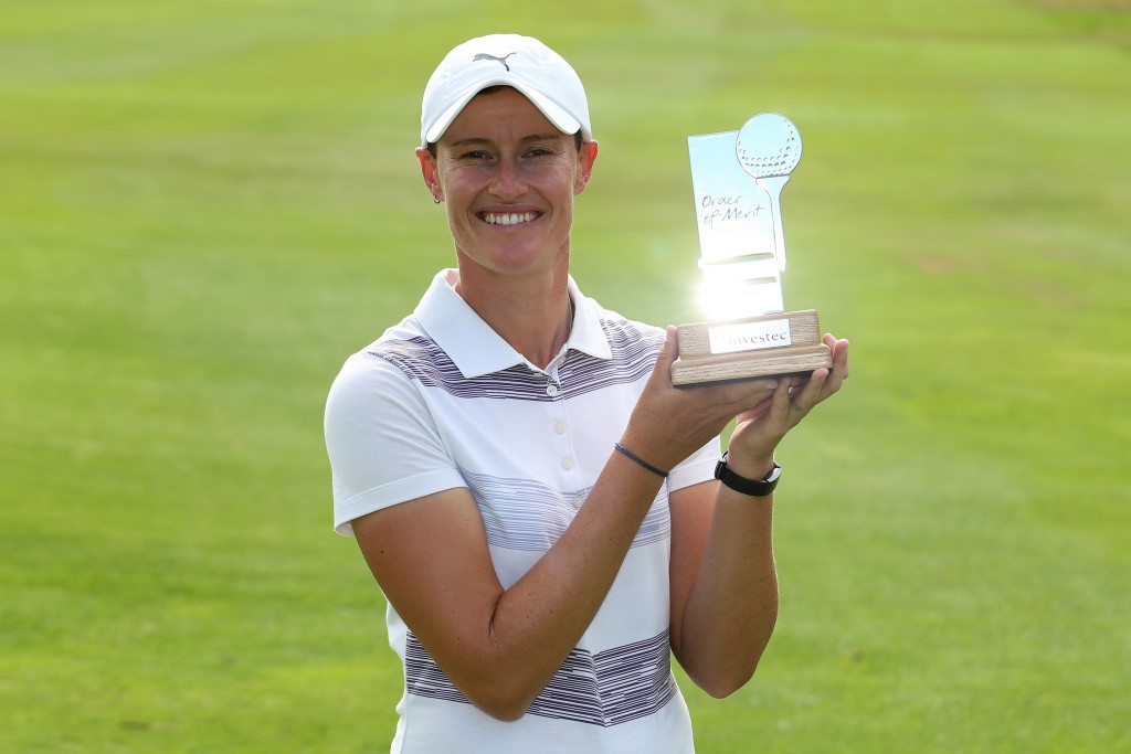 Investec Order Of Merit Winner Monique Smit at Westlake Golf Club, in Cape Town.