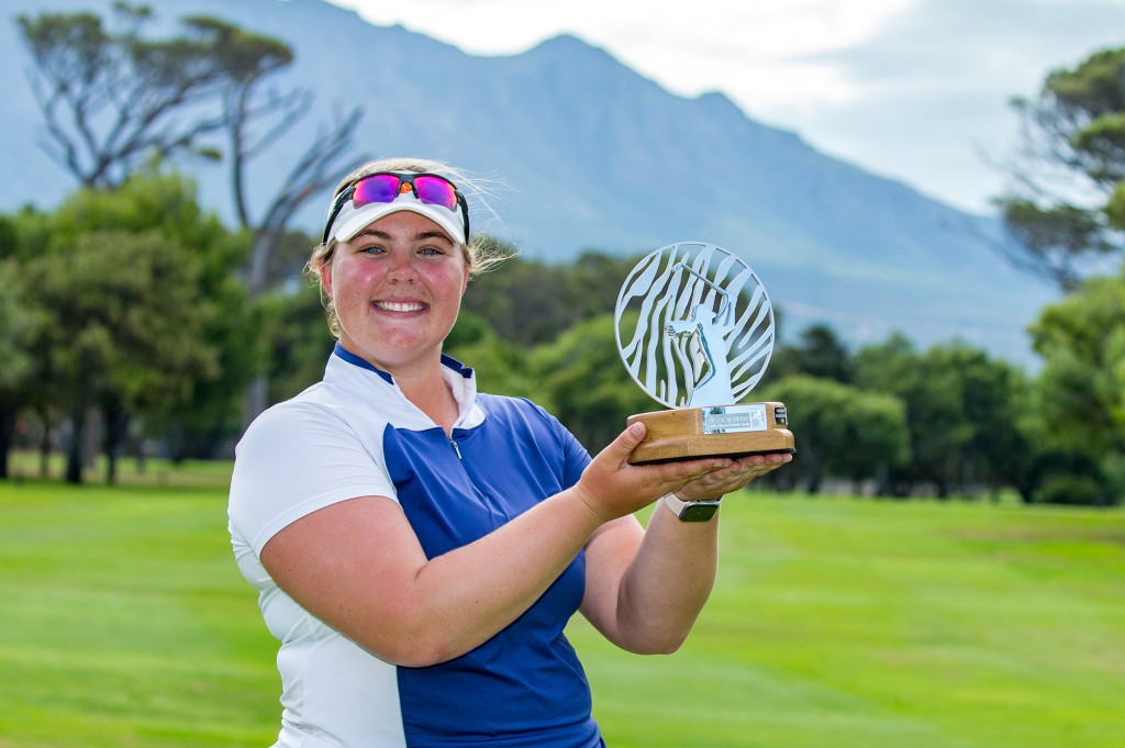 The 2020 Investec South African Women's Open winner Alice Hewson, from Berkhamsted Golf Club