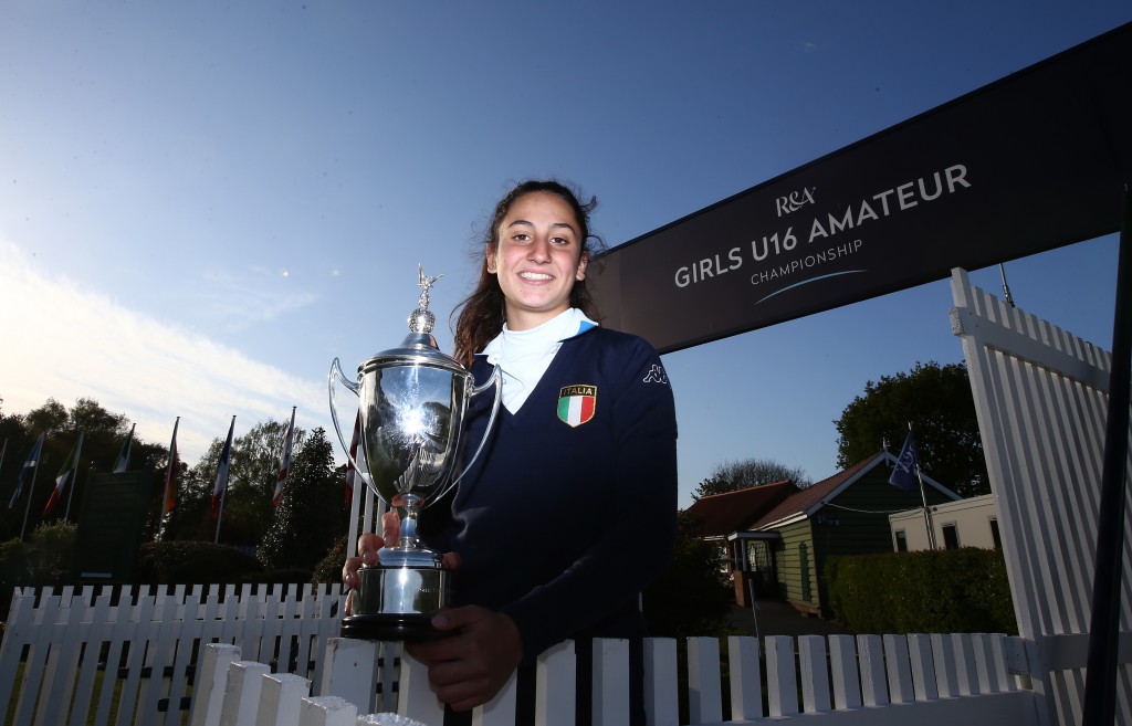 Italy’s Francesca Fiorellini – the 2019 R&A Girls U16 Amateur Champion at Fulford.