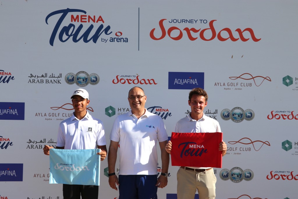 Journey to Jordan No. 2 winner Ryan Lumsden (right) from Surrey’s Royal Wimbledon Golf Club 