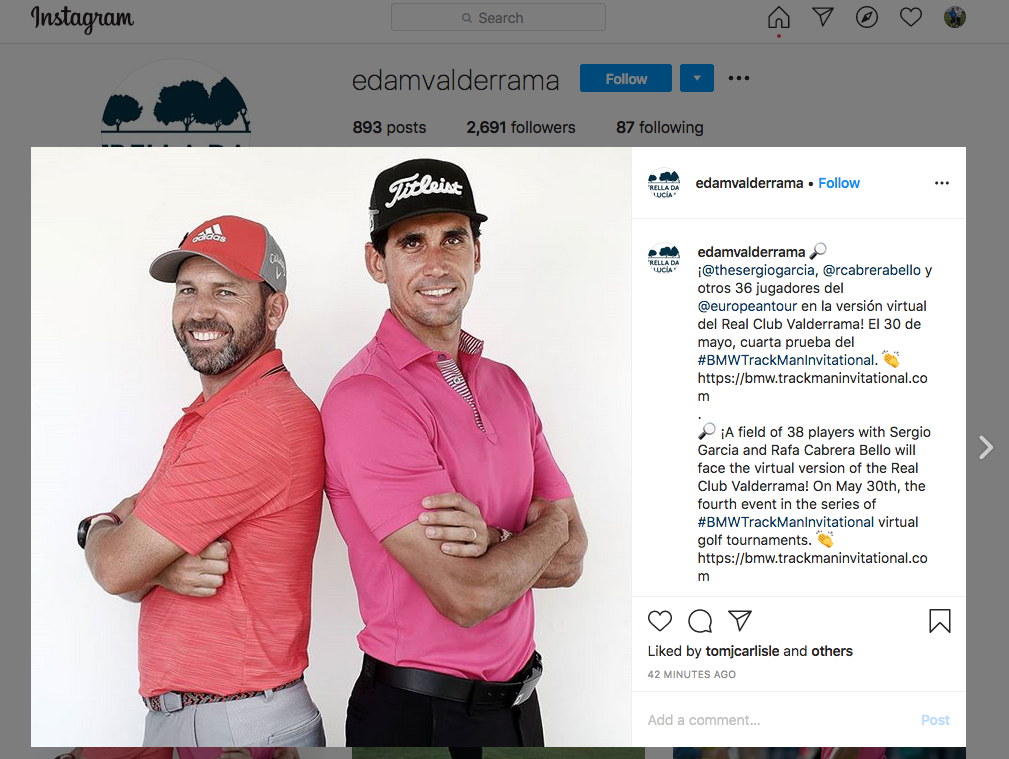 Sergio Garcia and Rafa Cabrera-Bello go head to head in the BMW Indoor Invitational at Valderrama