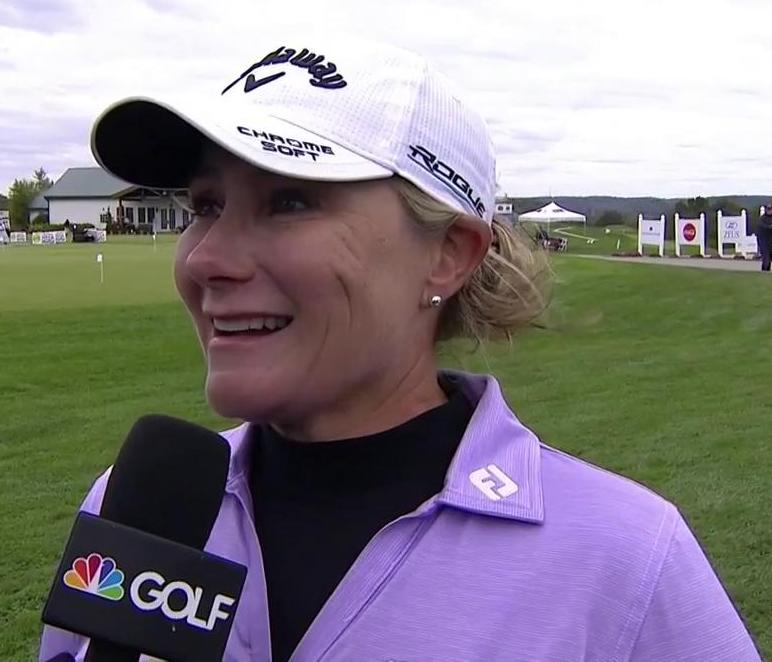 Kent’s former LET and LPGA star Karen Stupples, who is part of Golf Channel’s commentary team for the LPGA e-Tour The
