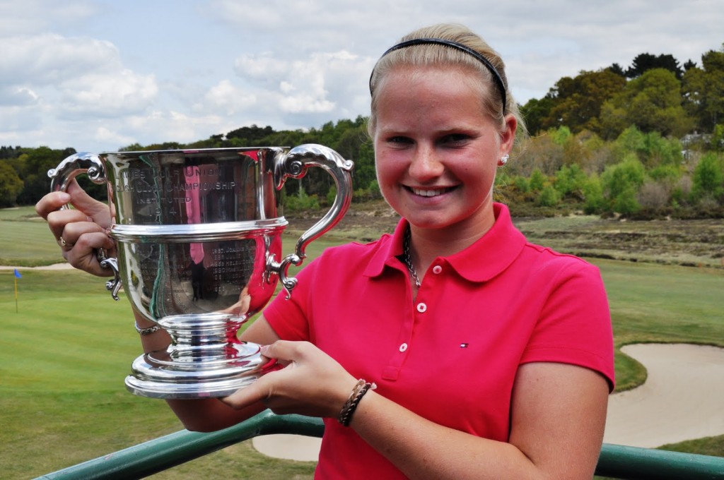 Dorset’s Hayley Davis was the last player to complete the double by winning the English Women’s Amateur and English Women’s Strokeplay titles