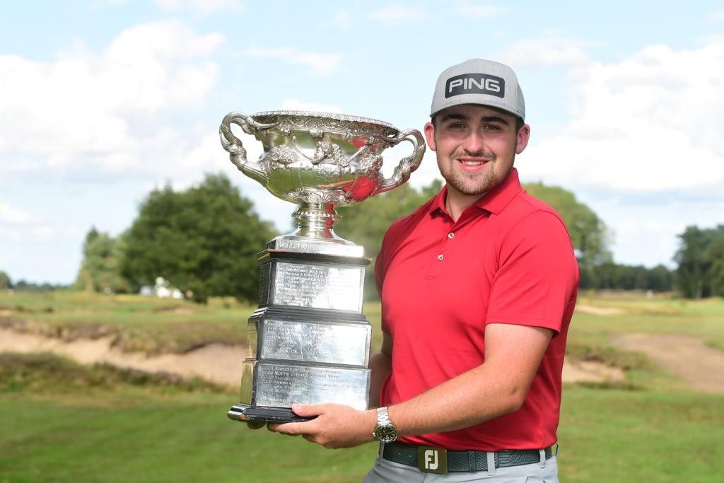 the 2020 English Amateur Champion Jack Cope from The Players Club, in Bristol, who beat Royal Lytham’s Callan Barrow 4&3 in the final at Woodhall Spa.