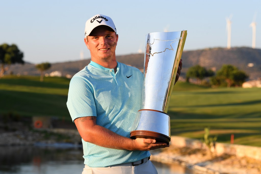 Callum Shinkwin won the 2020 Aphrodite Hills Cyprus Open at the PGA National course, beating Finland’s Kalle Samooja in a play-off
