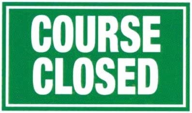 Course closed