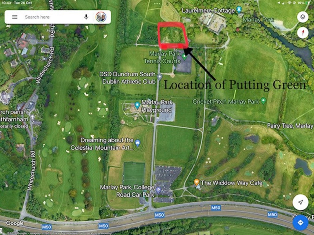 Location of Putting Green