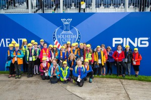 Schoolchildren watching the practice