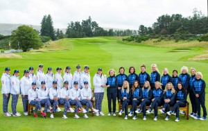 Teams USA and Europe at the official photo-call